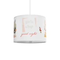 GLOBOSTAR® GIRLSCLUB 204-0010 Παιδικό Κρεμαστό Φωτιστικό Οροφής με Ντουί 1 x E27 AC 220-240V IP20 - Πολύχρωμο - Μ28 x Π28 x Υ24cm