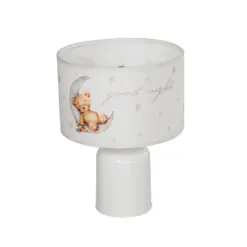 GLOBOSTAR® MOON 204-0023 Παιδικό Επιτραπέζιο Φωτιστικό Πορτατίφ με Ντουί 1 x E27 AC 220-240V IP20 - Πολύχρωμο - Μ24 x Π24 x Υ32cm
