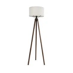 GLOBOSTAR® SAGA 204-0031 Μοντέρνο Επιδαπέδιο Φωτιστικό με Ντουί 1 x E27 AC 220-240V IP20 - Καφέ & Μπεζ - Μ38 x Π38 x Υ140cm