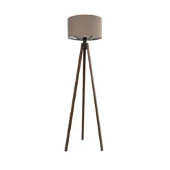 GLOBOSTAR® SAGA 204-0036 Μοντέρνο Επιδαπέδιο Φωτιστικό με Ντουί 1 x E27 AC 220-240V IP20 - Καφέ & Γκρι - Μ38 x Π38 x Υ140cm