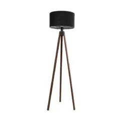 GLOBOSTAR® SAGA 204-0038 Μοντέρνο Επιδαπέδιο Φωτιστικό με Ντουί 1 x E27 AC 220-240V IP20 - Καφέ & Μαύρο - Μ38 x Π38 x Υ140cm