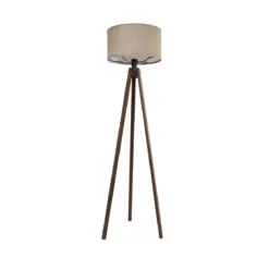 GLOBOSTAR® SAGA 204-0039 Μοντέρνο Επιδαπέδιο Φωτιστικό με Ντουί 1 x E27 AC 220-240V IP20 - Καφέ & Μπεζ - Μ38 x Π38 x Υ140cm