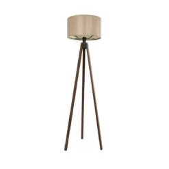 GLOBOSTAR® SAGA 204-0040 Μοντέρνο Επιδαπέδιο Φωτιστικό με Ντουί 1 x E27 AC 220-240V IP20 - Καφέ & Μπεζ - Μ38 x Π38 x Υ140cm