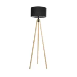 GLOBOSTAR® SAGA 204-0041 Μοντέρνο Επιδαπέδιο Φωτιστικό με Ντουί 1 x E27 AC 220-240V IP20 - Μπεζ & Μαύρο - Μ38 x Π38 x Υ140cm