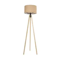 GLOBOSTAR® SAGA 204-0043 Μοντέρνο Επιδαπέδιο Φωτιστικό με Ντουί 1 x E27 AC 220-240V IP20 - Μπεζ - Μ38 x Π38 x Υ140cm