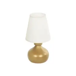 GLOBOSTAR® SWEET 204-0061 Μοντέρνο Επιτραπέζιο Φωτιστικό Πορτατίφ με Ντουί 1 x E27 AC 220-240V IP20 - Χρυσό & Μπεζ - Μ14 x Π14 x Υ25cm