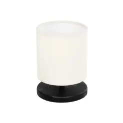 GLOBOSTAR® MINNIE 204-0062 Μοντέρνο Επιτραπέζιο Φωτιστικό Πορτατίφ με Ντουί 1 x E14 AC 220-240V IP20 - Μαύρο & Μπεζ - Μ15 x Π15 x Υ21cm