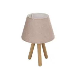 GLOBOSTAR® CAP 204-0070 Μοντέρνο Επιτραπέζιο Φωτιστικό Πορτατίφ με Ντουί 1 x E27 AC 220-240V IP20 - Καφέ & Ροζ - Μ22 x Π22 x Υ33cm