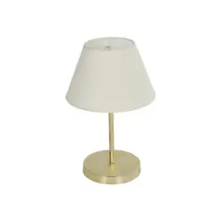 GLOBOSTAR® GLOSSY 204-0071 Μοντέρνο Επιτραπέζιο Φωτιστικό Πορτατίφ με Ντουί 1 x E27 AC 220-240V IP20 - Χρυσό & Λευκό - Μ22 x Π22 x Υ34cm