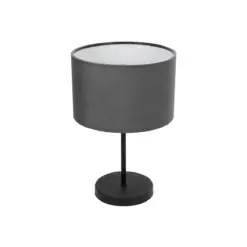 GLOBOSTAR® LARA 204-0076 Μοντέρνο Επιτραπέζιο Φωτιστικό Πορτατίφ με Ντουί 1 x E27 AC 220-240V IP20 - Μαύρο - Μ24 x Π24 x Υ36cm