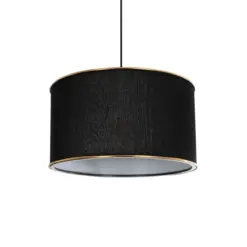 GLOBOSTAR® LOFTY 204-0092 Μοντέρνο Κρεμαστό Φωτιστικό Οροφής με Ντουί 1 x E27 AC 220-240V IP20 - Μαύρο - Μ37 x Π37 x Υ21cm