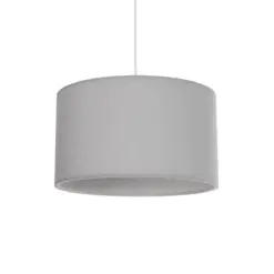 GLOBOSTAR® LOFTY 204-0093 Μοντέρνο Κρεμαστό Φωτιστικό Οροφής με Ντουί 1 x E27 AC 220-240V IP20 - Γκρι - Μ37 x Π37 x Υ21cm