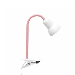 GLOBOSTAR® TAVOLO 204-0154 Παιδικό Επιτραπέζιο Φωτιστικό Πορτατίφ με Ντουί 1 x E14 AC 220-240V IP20 - Ροζ & Λευκό - Μ11 x Π9 x Υ35cm