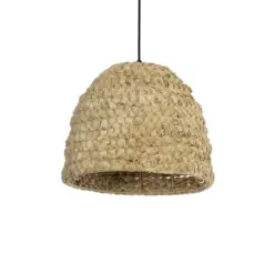 GLOBOSTAR® MEKA 204-0163 Boho Κρεμαστό Φωτιστικό Οροφής με Ντουί 1 x E27 AC 220-240V IP20 - Μπεζ - Μ30 x Π30 x Υ25cm
