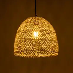 Alternative view of GLOBOSTAR® CESTINO 204-0178 Boho Κρεμαστό Φωτιστικό Οροφής Μονόφωτο 1 x E27 AC 220-240V IP20 Μπεζ - Μ30 x Π30 x Υ25cm