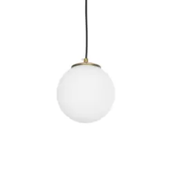GLOBOSTAR® GLOBIDIO 204-0195 Μοντέρνο Κρεμαστό Φωτιστικό Οροφής με Ντουί 1 x E27 AC 220-240V IP20 - Χρύσο & Λευκό - Μ15 x Π15 x Υ15cm
