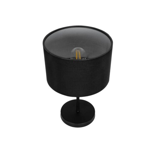GLOBOSTAR® LARA 204-0196 Μοντέρνο Επιτραπέζιο Φωτιστικό Πορτατίφ με Ντουί 1 x E27 AC 220-240V IP20 – Μαύρο – Μ24 x Π24 x Υ36cm