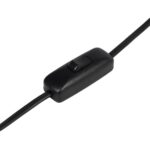 GLOBOSTAR® LARA 204-0196 Μοντέρνο Επιτραπέζιο Φωτιστικό Πορτατίφ με Ντουί 1 x E27 AC 220-240V IP20 – Μαύρο – Μ24 x Π24 x Υ36cm