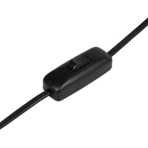 GLOBOSTAR® LARA 204-0196 Μοντέρνο Επιτραπέζιο Φωτιστικό Πορτατίφ με Ντουί 1 x E27 AC 220-240V IP20 – Μαύρο – Μ24 x Π24 x Υ36cm