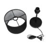 GLOBOSTAR® LARA 204-0196 Μοντέρνο Επιτραπέζιο Φωτιστικό Πορτατίφ με Ντουί 1 x E27 AC 220-240V IP20 – Μαύρο – Μ24 x Π24 x Υ36cm