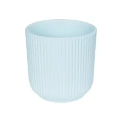 Alternative view of GloboStar® Artificial Garden SEMINYAK 20519 Διακοσμητική Κεραμική Γλάστρα Λευκή Π17 x M17 x Υ17