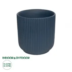 GloboStar® Artificial Garden ULUWATU 20520 Διακοσμητική Κεραμική Γλάστρα Μπλέ Π17 x M17 x Υ17