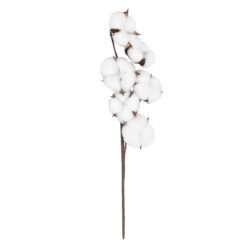 Alternative view of GloboStar® Artificial Garden COTTON BRANCH 20558 Τεχνητό Διακοσμητικό Κλαδί βαμβάκι Υ45cm