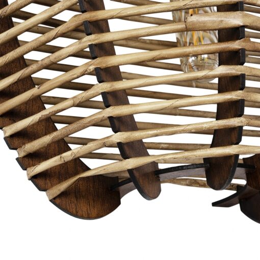 GLOBOSTAR® BOND 205-0050 Boho Φωτιστικό Τοίχου – Απλίκα με Ντουί 1 x E27 AC 220-240V IP20 – Μπεζ – M35 x Π18 x Υ32cm