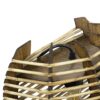 GLOBOSTAR® BOND 205-0050 Boho Φωτιστικό Τοίχου – Απλίκα με Ντουί 1 x E27 AC 220-240V IP20 – Μπεζ – M35 x Π18 x Υ32cm