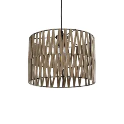 GLOBOSTAR® MARS 205-0054 Boho Κρεμαστό Φωτιστικό Οροφής με Ντουί 1 x E27 AC 220-240V IP20 - Μπεζ - M30 x Π30 x Υ24cm
