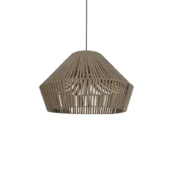 GLOBOSTAR® NUI 205-0068 Boho Κρεμαστό Φωτιστικό Οροφής με Ντουί 1 x E27 AC 220-240V IP20 - Μπεζ - M60 x Π60 x Υ41cm
