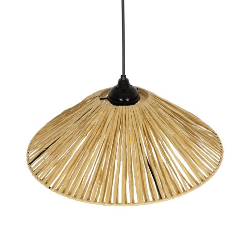 GLOBOSTAR® CHAPEAU 205-0086 Boho Κρεμαστό Φωτιστικό Οροφής με Ντουί 1 x E27 AC 220-240V IP20 – Μπεζ – M41 x Π41 x Υ17cm