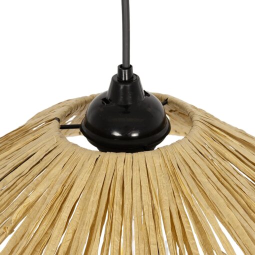 GLOBOSTAR® CHAPEAU 205-0086 Boho Κρεμαστό Φωτιστικό Οροφής με Ντουί 1 x E27 AC 220-240V IP20 – Μπεζ – M41 x Π41 x Υ17cm