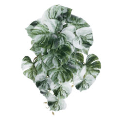 Alternative view of GloboStar® Artificial Garden ALBINO MONSTERA HANGING PLANT 20609 - Τεχνητό Διακοσμητικό Κρεμαστό Φυτό Μονστέρα Υ45cm