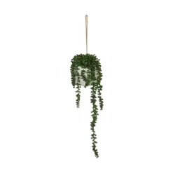 Alternative view of GloboStar® Artificial Garden HANGING LOVER'S TEARS 20628 - Τεχνητό Κρεμαστό Διακοσμητικό Φυτό Lover's Tears Μ16 x Π16 x Y50cm