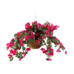 Alternative view of GloboStar® Artificial Garden RHODODENDRON HANGING PLANT 20634 Τεχνητό Κρεμαστό Διακοσμητικό Φυτό Τριανταφυλλιάς Y60cm