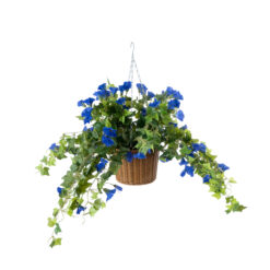 Alternative view of GloboStar® Artificial Garden MORNING GLORY HANGING PLANT 20636 Τεχνητό Κρεμαστό Διακοσμητικό Φυτό Ορτανσίας Y55cm