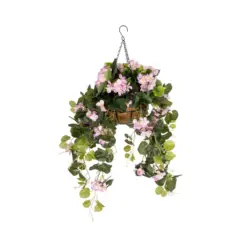 Alternative view of GloboStar® Artificial Garden BEGONIA HANGING PLANT 20639 Τεχνητό Κρεμαστό Διακοσμητικό Φυτό Βιγόνια Π75 x Μ75 x Y80cm