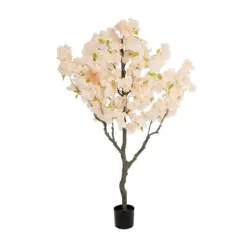Alternative view of GloboStar® Artificial Garden SALMON CHERRY BLOSSOM TREE 20679 Τεχνητό Διακοσμητικό Δέντρο Απαλό Ροζ Άνθος Κερασιάς Υ160cm