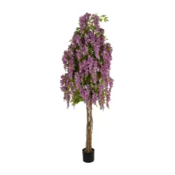 Alternative view of GloboStar® Artificial Garden WISTERIA PINK 20681 Τεχνητό Διακοσμητικό Δέντρο Ροζ Βιστερία Μ60 x Π60 x Υ180cm