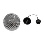 GLOBOSTAR® KEGEL 206-0003 Μοντέρνο Κρεμαστό Φωτιστικό Οροφής με Ντουί 1 x E27 AC 220-240V IP20 – Μαύρο Φιμέ – Μ20 x Π20 x Υ20cm