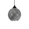 GLOBOSTAR® KEGEL 206-0003 Μοντέρνο Κρεμαστό Φωτιστικό Οροφής με Ντουί 1 x E27 AC 220-240V IP20 – Μαύρο Φιμέ – Μ20 x Π20 x Υ20cm