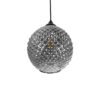 GLOBOSTAR® KEGEL 206-0003 Μοντέρνο Κρεμαστό Φωτιστικό Οροφής με Ντουί 1 x E27 AC 220-240V IP20 – Μαύρο Φιμέ – Μ20 x Π20 x Υ20cm