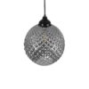 GLOBOSTAR® KEGEL 206-0003 Μοντέρνο Κρεμαστό Φωτιστικό Οροφής με Ντουί 1 x E27 AC 220-240V IP20 – Μαύρο Φιμέ – Μ20 x Π20 x Υ20cm