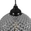 GLOBOSTAR® KEGEL 206-0003 Μοντέρνο Κρεμαστό Φωτιστικό Οροφής με Ντουί 1 x E27 AC 220-240V IP20 – Μαύρο Φιμέ – Μ20 x Π20 x Υ20cm