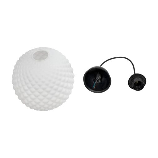 GLOBOSTAR® KEGEL 206-0004 Μοντέρνο Κρεμαστό Φωτιστικό Οροφής με Ντουί 1 x E27 AC 220-240V IP20 – Λευκό – Μ20 x Π20 x Υ20cm