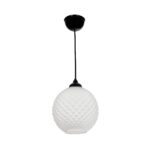GLOBOSTAR® KEGEL 206-0004 Μοντέρνο Κρεμαστό Φωτιστικό Οροφής με Ντουί 1 x E27 AC 220-240V IP20 – Λευκό – Μ20 x Π20 x Υ20cm