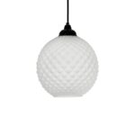 GLOBOSTAR® KEGEL 206-0004 Μοντέρνο Κρεμαστό Φωτιστικό Οροφής με Ντουί 1 x E27 AC 220-240V IP20 – Λευκό – Μ20 x Π20 x Υ20cm