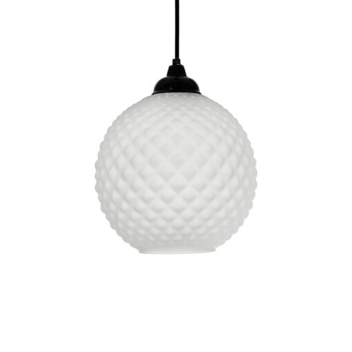 GLOBOSTAR® KEGEL 206-0004 Μοντέρνο Κρεμαστό Φωτιστικό Οροφής με Ντουί 1 x E27 AC 220-240V IP20 – Λευκό – Μ20 x Π20 x Υ20cm