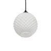 GLOBOSTAR® KEGEL 206-0004 Μοντέρνο Κρεμαστό Φωτιστικό Οροφής με Ντουί 1 x E27 AC 220-240V IP20 – Λευκό – Μ20 x Π20 x Υ20cm